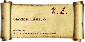 Kardos László névjegykártya