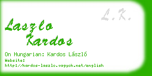 laszlo kardos business card