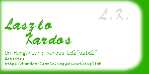 laszlo kardos business card